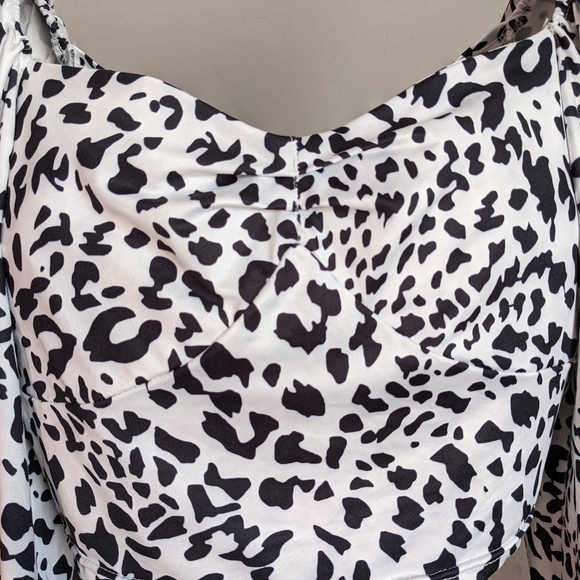 🌲🌲🌲flash sale✨ Bundle deal! Square Neck Puff Sleeve print tops size S - Picture 6 of 7